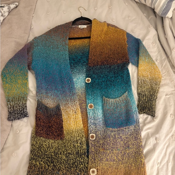 Stellah Multicolor Gradient Cardigan - Picture 2 of 4